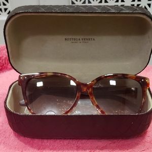 BOTTEGA VENETA BROWN NEW SUNGLASSES TORTOISE SHELL